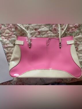 Pink and Cream Beijo Structured Women’s Satchel